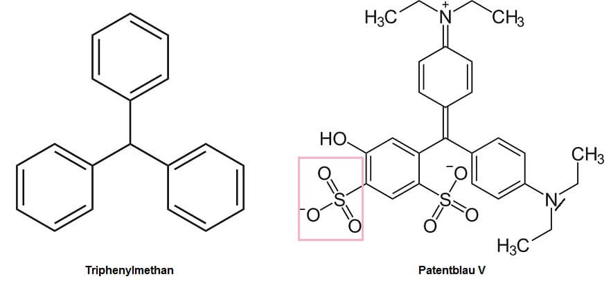 Triphenylmethan und Patent_blue_V