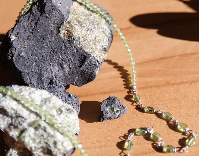 Olivin von Lanzarote und Peridot - Schmuck