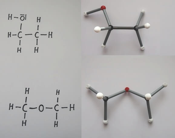 Isomere: Ethanol und Dimethylether