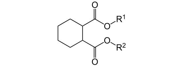 Allgemeine Strukturformel für Bestandteile von Hexamoll-DINCH ohne Benzolring