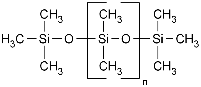 Strukturformel für Polydimethylsiloxan