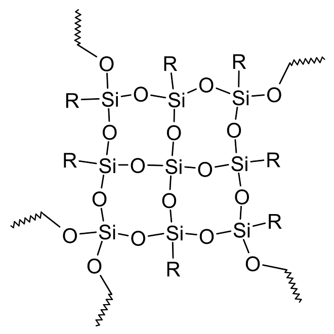 Strukturformel für ein Silikonharz